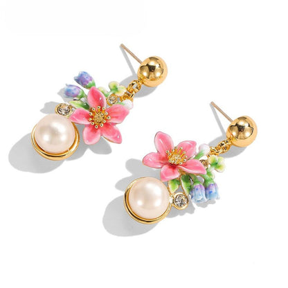 Tropical Blossom Drop Earrings