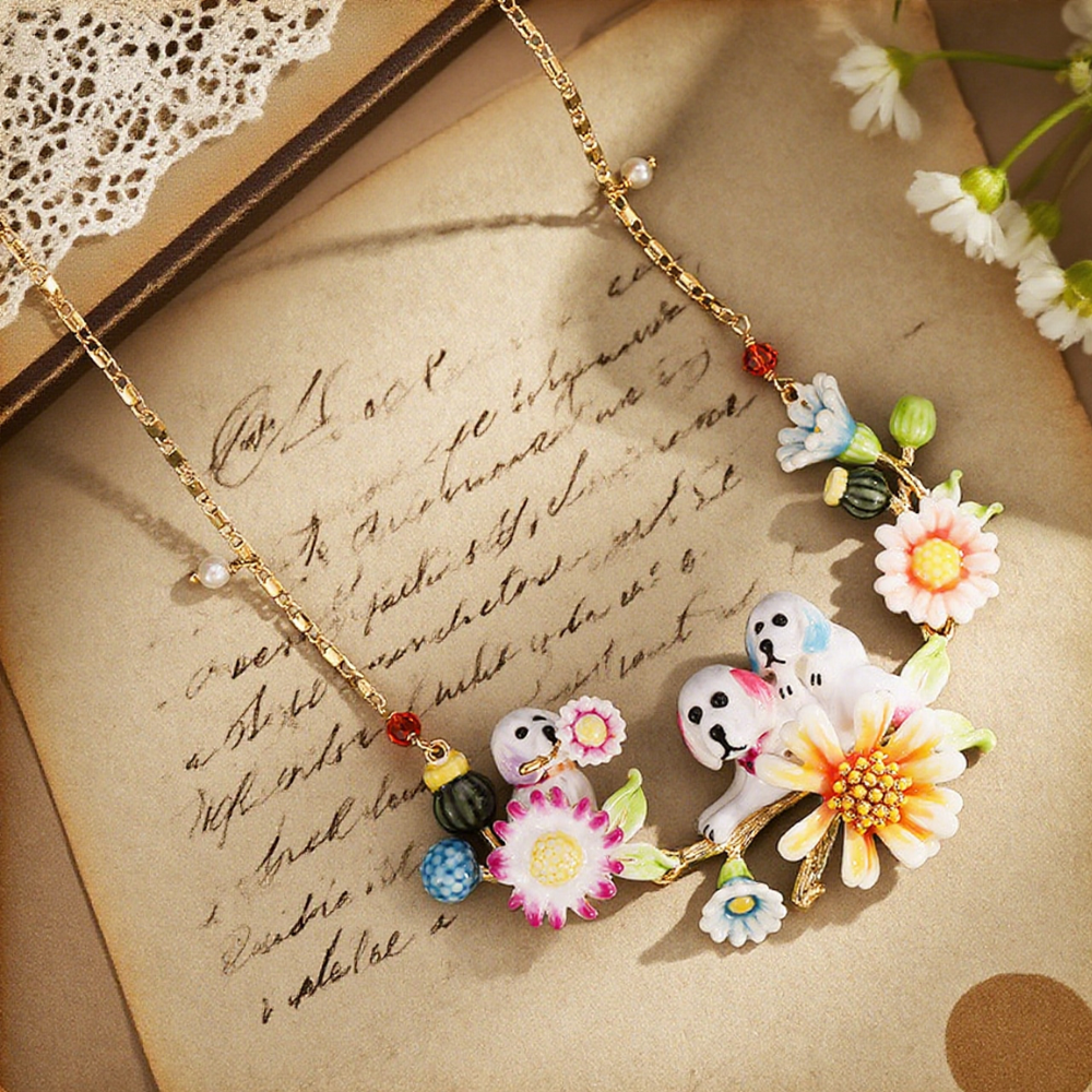 Dog Daisy Necklace