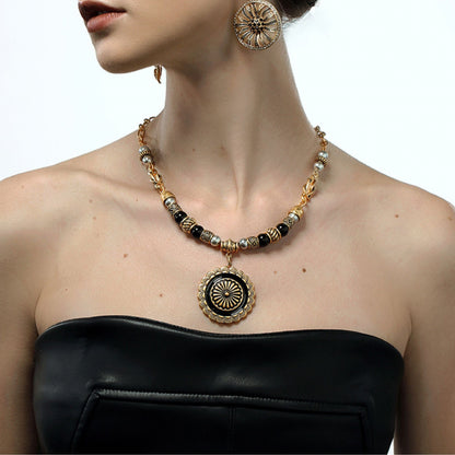Vintage Sunflower Radiance Necklace