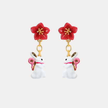 Rabbit Drop Earrings