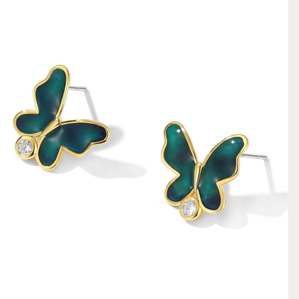 Thermochromic Butterfly Enamel Earring