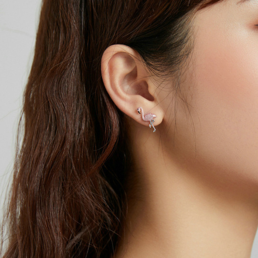 Flamingo Mismatched Earrings