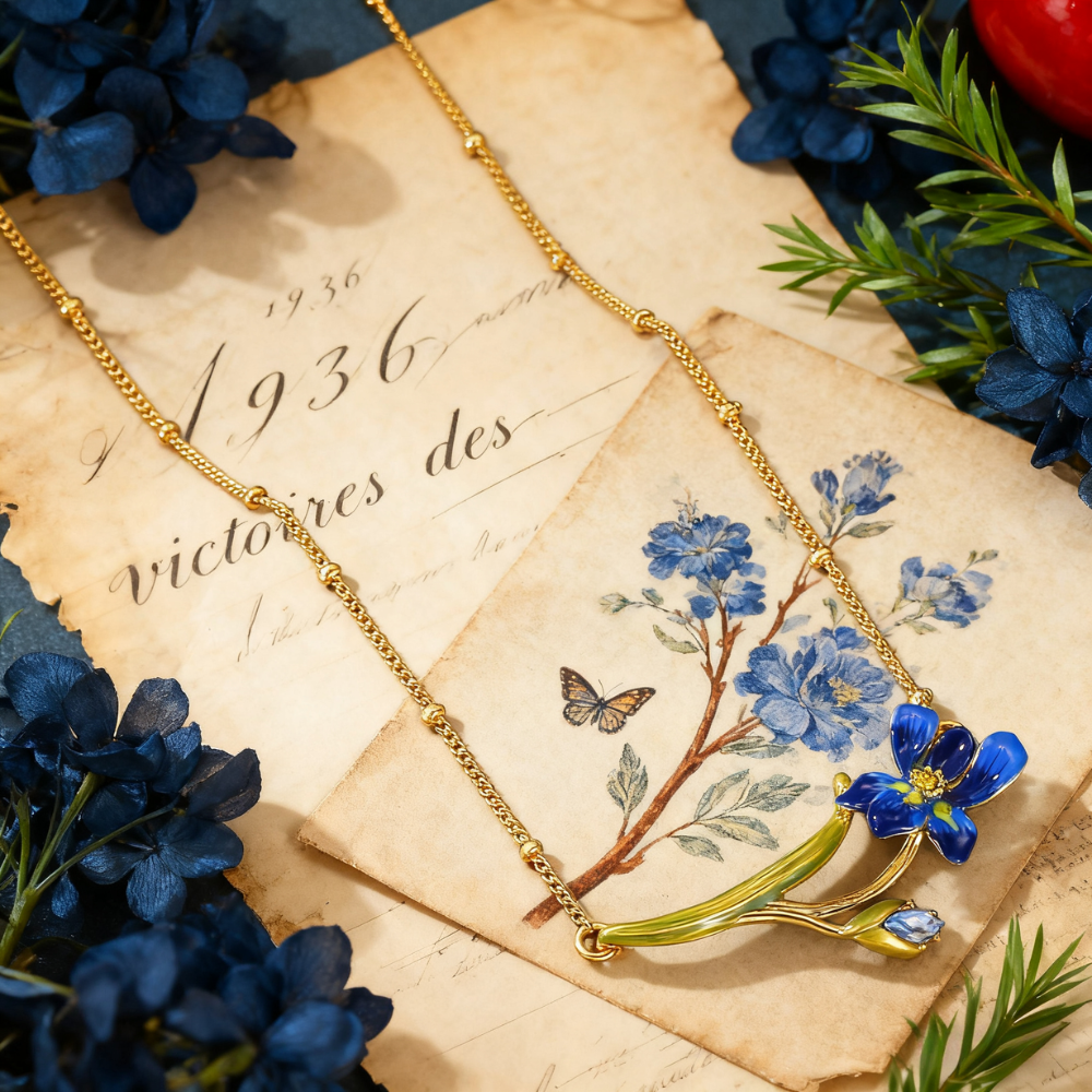 Iris Flower Necklace