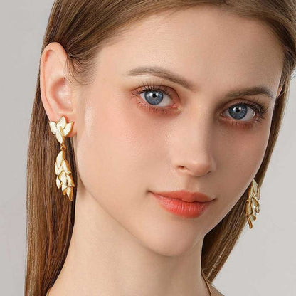 Golden Leaf Earrings