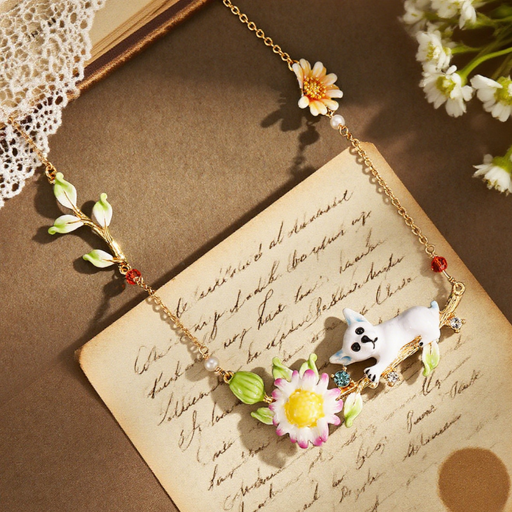 Dog Daisy Necklace