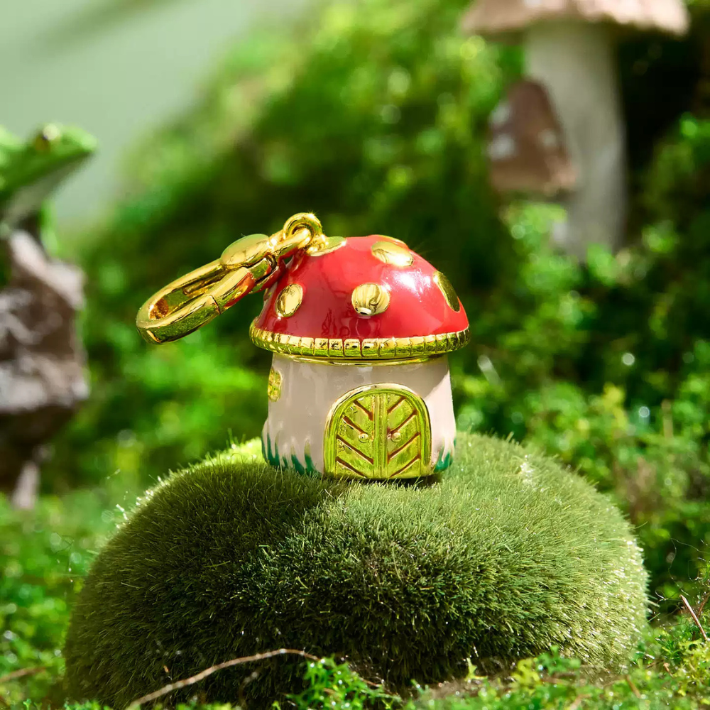 Mushroom House Squirrel Locket Pendant