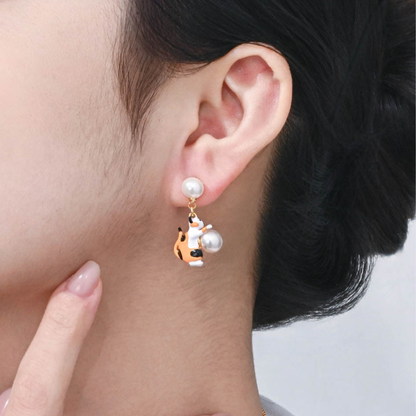 Calico Kitten Earrings