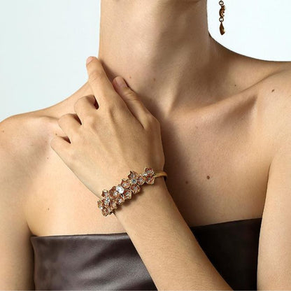 Vintage Blossom Cuff Bracelet