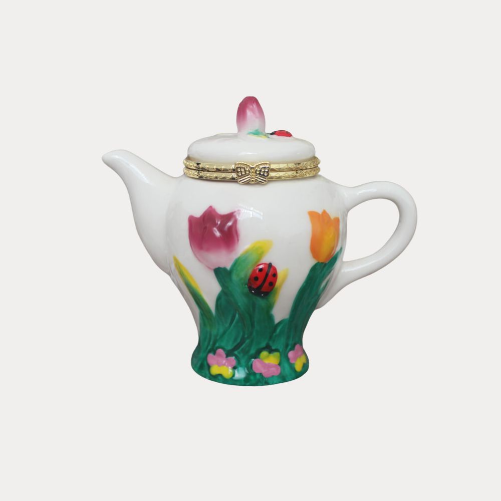 Spring Blooms Teapot Trinket Box