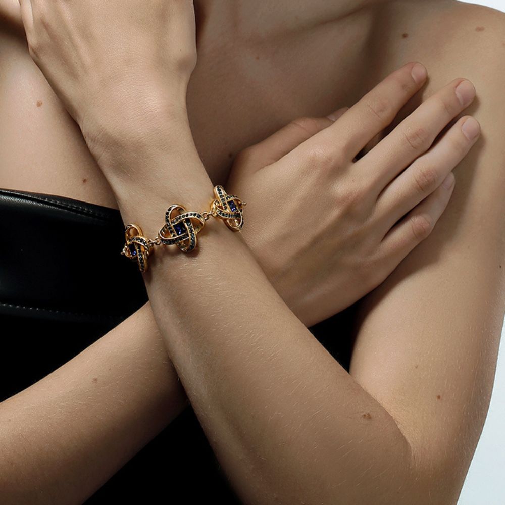 Vintage Midnight Knot Bracelet