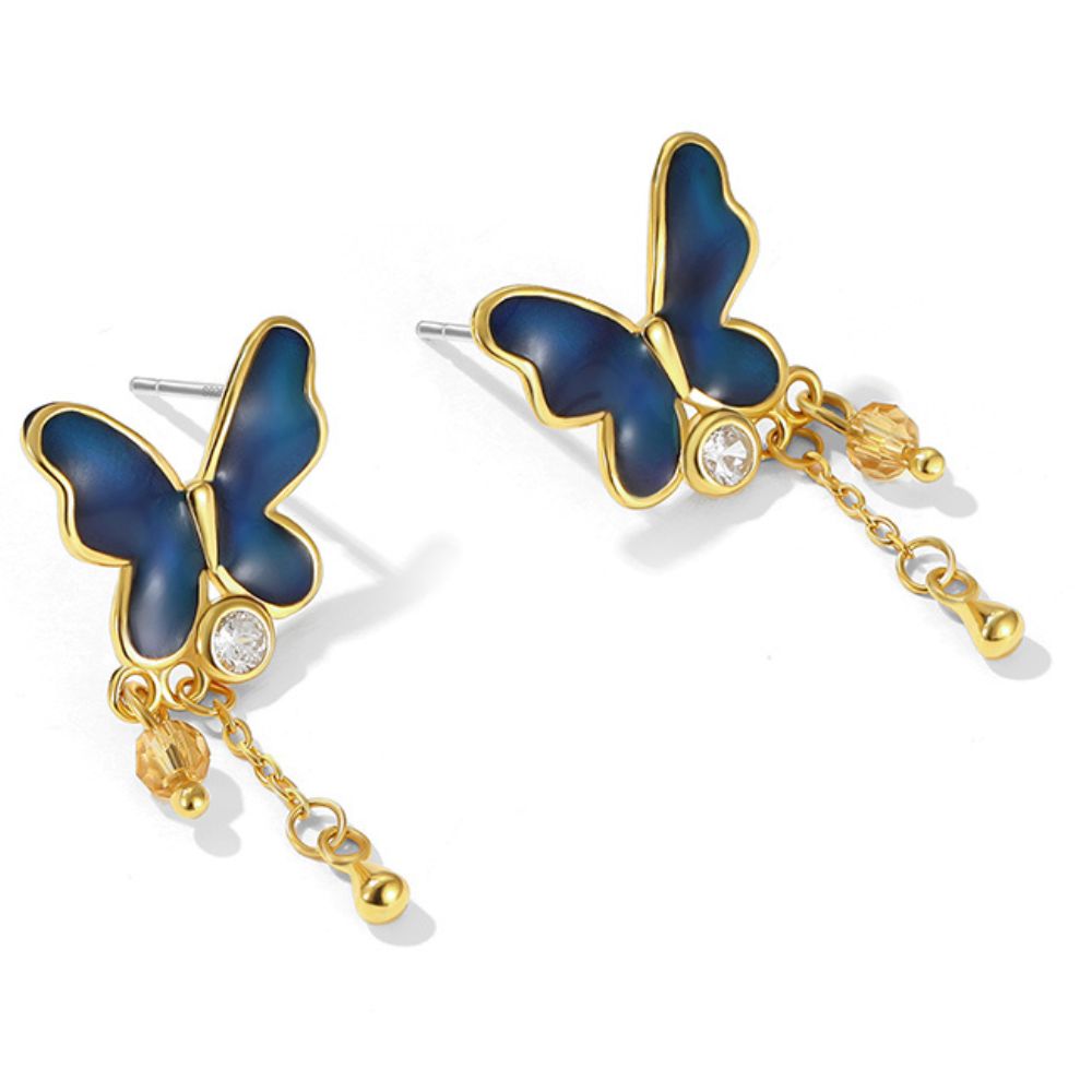 Thermochromic Butterfly Enamel Earring