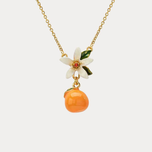 Orange Pendant Necklace