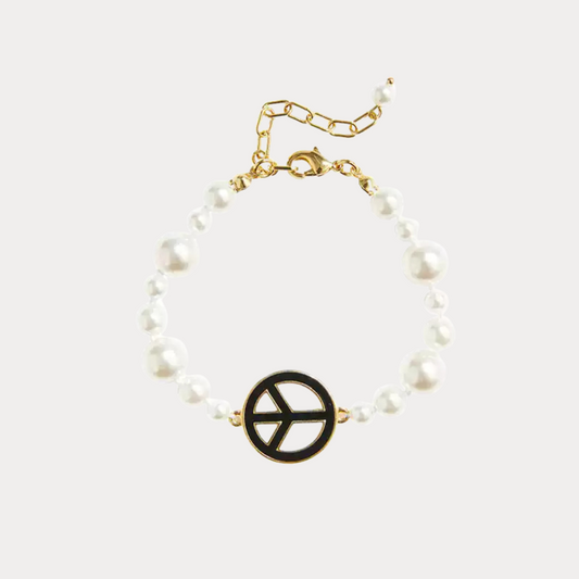 Symbol of Peace Pearl Bracelet
