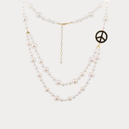 Symbol of Peace Pearl Necklace