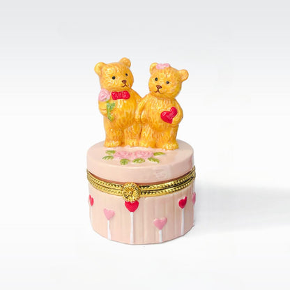 Teddy Bear Couple Trinket Box