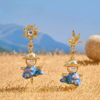 Scarecrow Asymmetrical Earrings