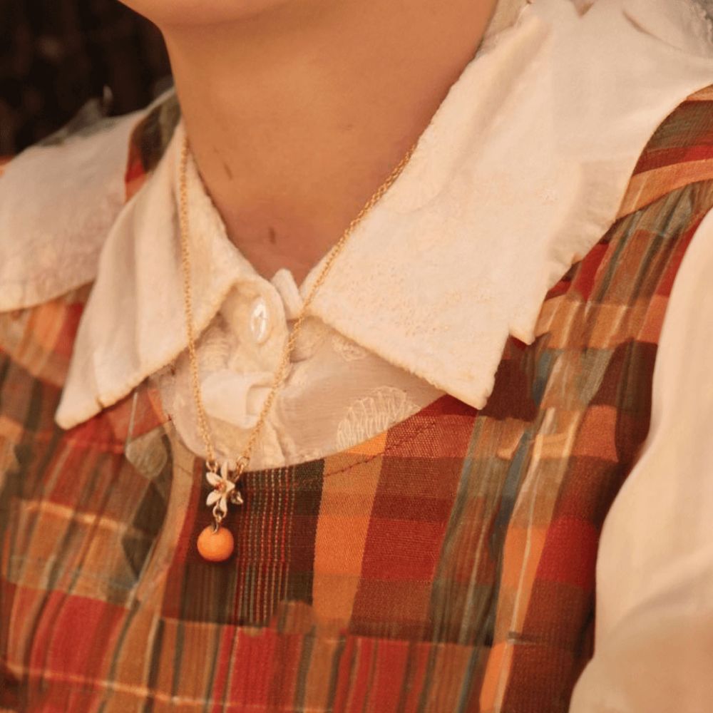 Orange Pendant Necklace