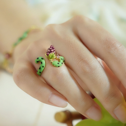 Snake and Grape Vine Ring