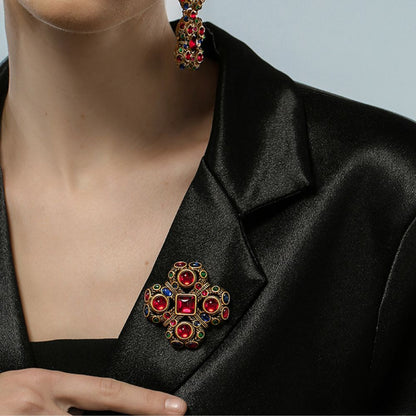 Vintage Scarlet Charm Brooch