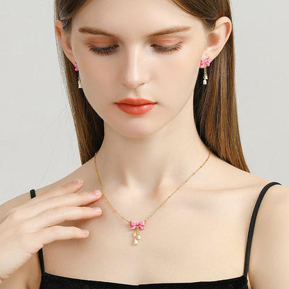 Lily Of The Valley Bowknot Necklace