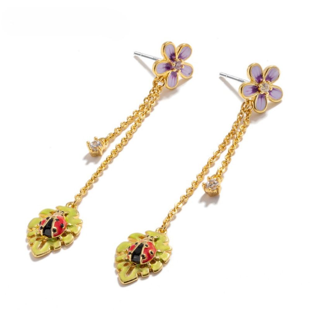 Ladybug Blossom Earrings