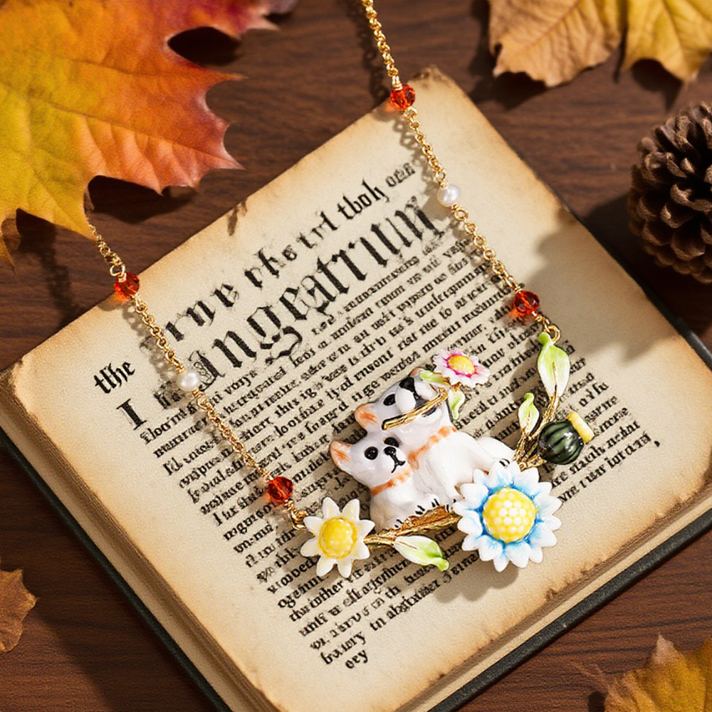 Dog Daisy Necklace