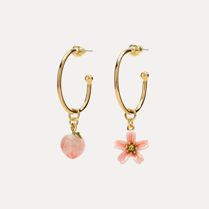 Peach Hoop Earrings