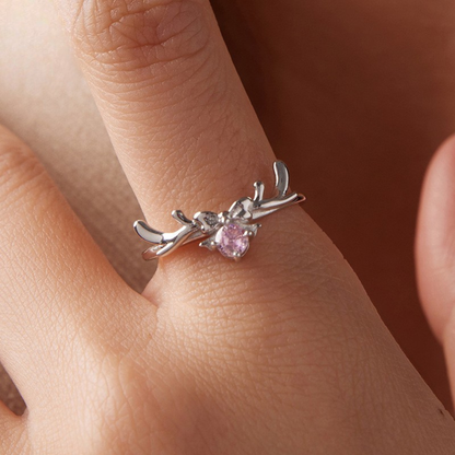 Christmas Reindeer Bow Ring