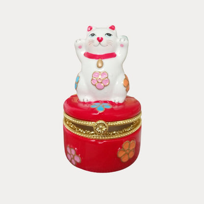 Lucky Cat Trinket Box