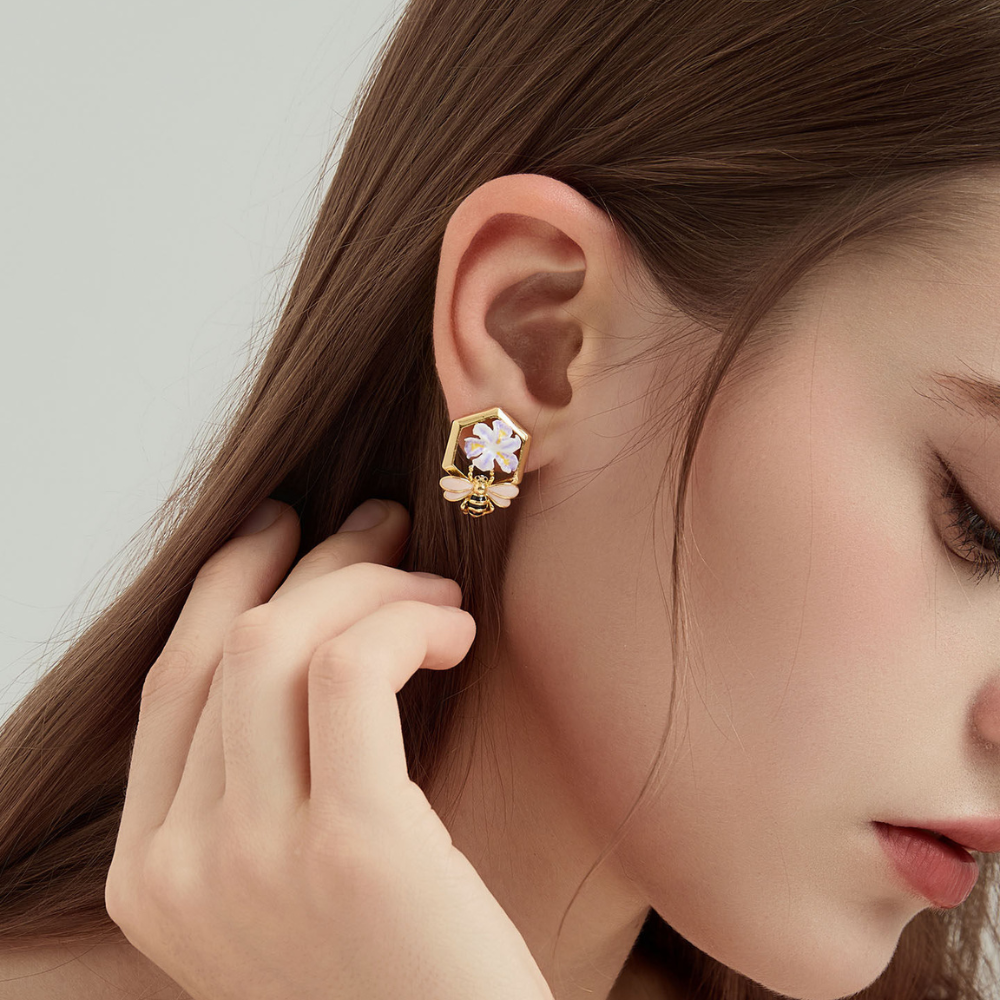 Honey Bee Stud Earrings
