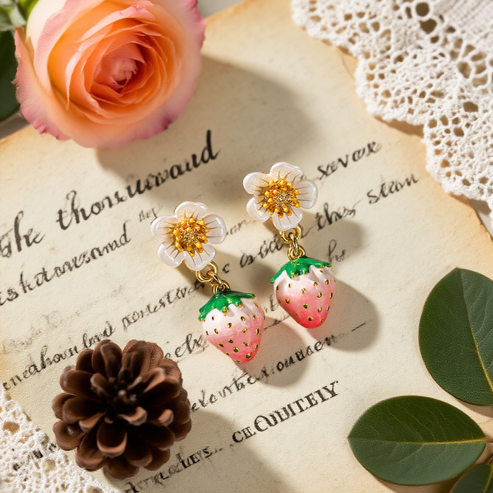 Strawberry Blossom Earrings