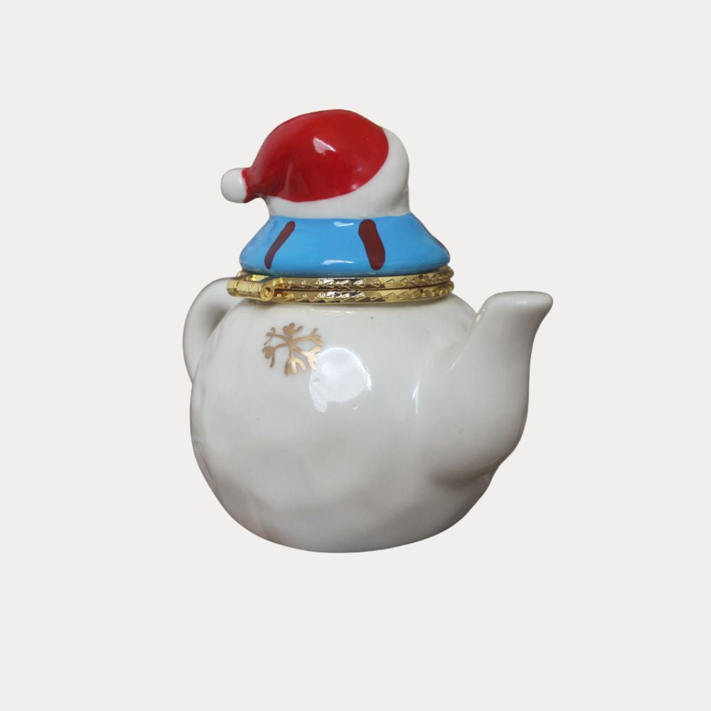 Snowman Teapot Trinket Box