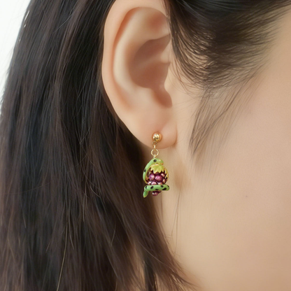 Snake and Grape Vine Earrings