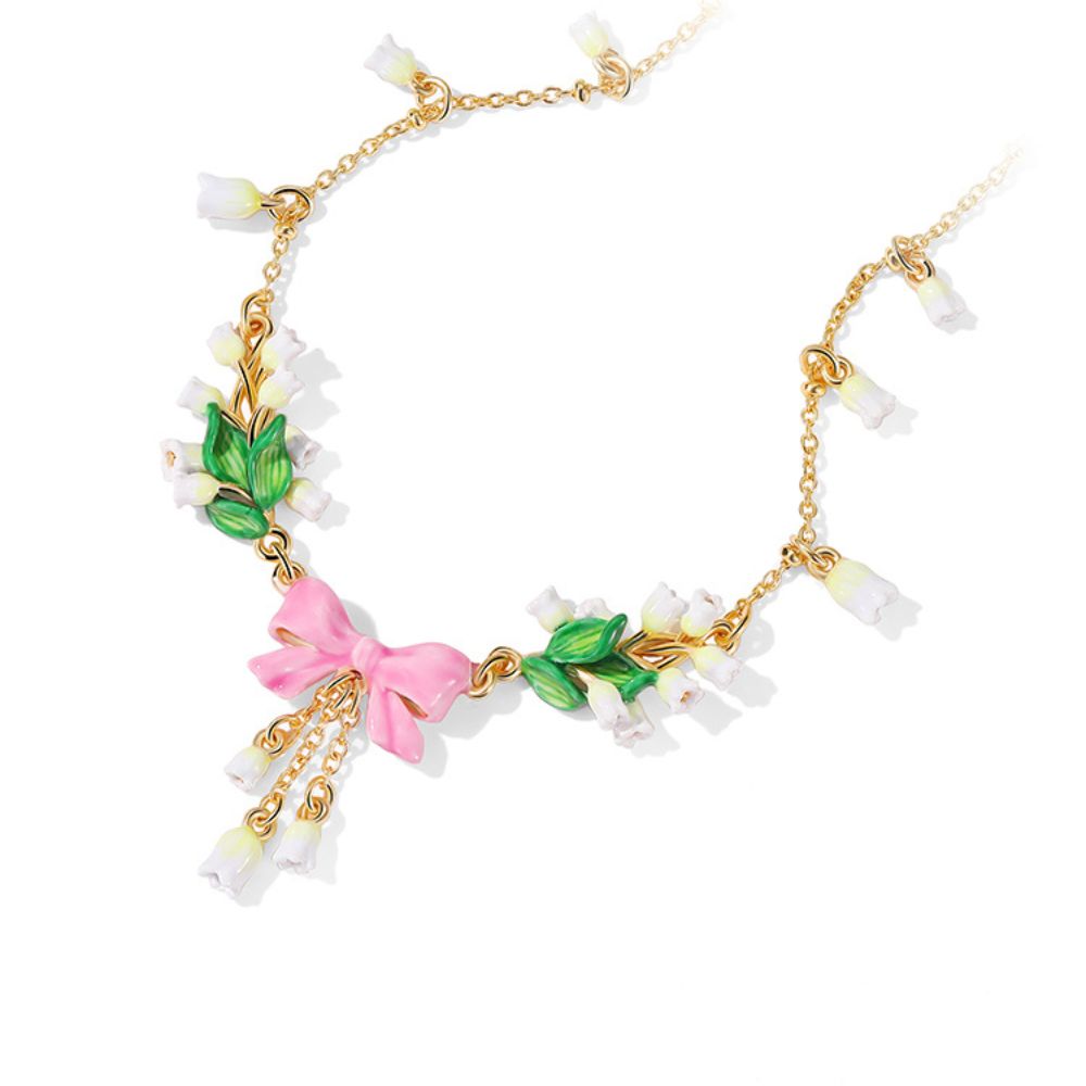 Lily Of The Valley Bowknot Necklace