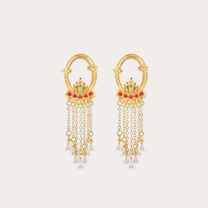 Castle in the Sky Tassel Earrings