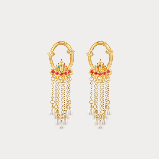 Castle in the Sky Tassel Earrings