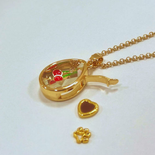 Personalized Waterdrop Charm Box Necklace