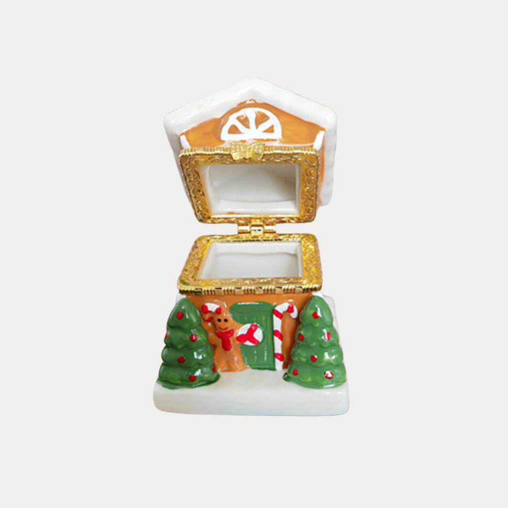 Gingerbread House Christmas Trinket Box