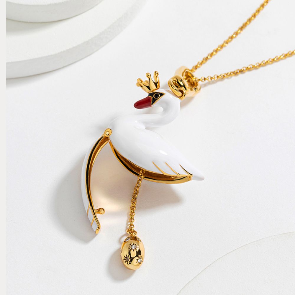 Royal Swan Locket Pendant