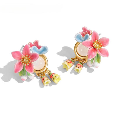 Tropical Blossom Drop Earrings