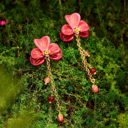 Bougainvillea Drop Earrings