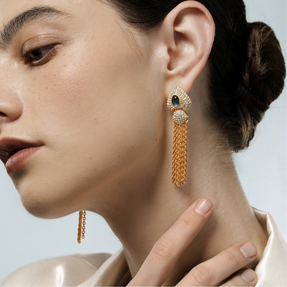 Vintage Midnight Tassel Earrings