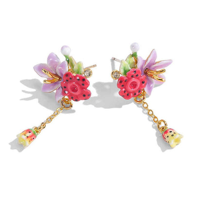 Tropical Blossom Drop Earrings