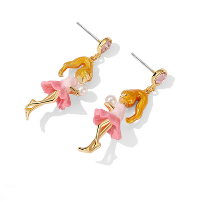 Dancing Girl Pearl Earrings