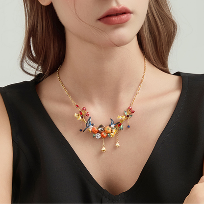 Persimmon Magpie Necklace