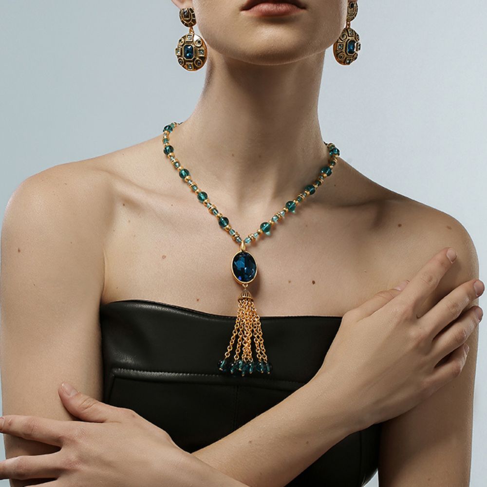 Vintage Tassel Beaded Necklace