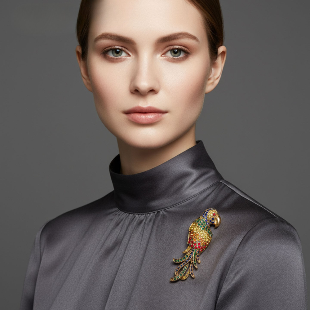 Vintage Parrot Brooch