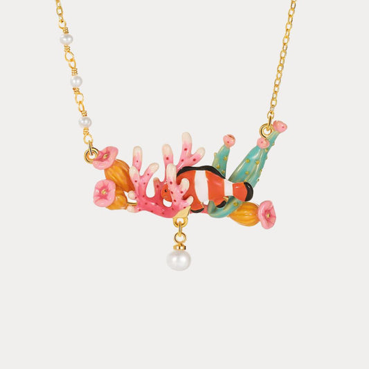 Coral Reef Clownfish Pearl Necklace