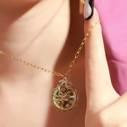 Celestial Zodiac Moon Necklace