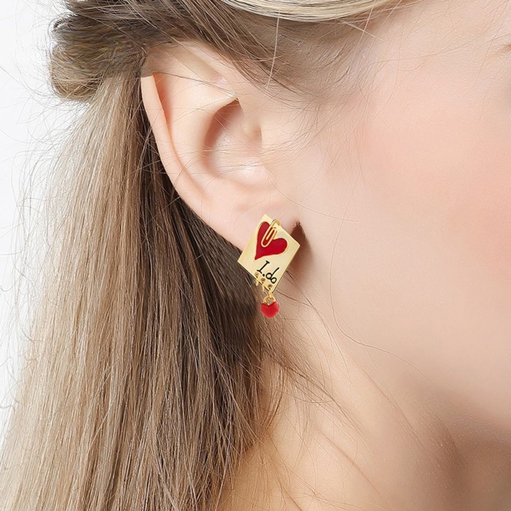 Heart Letter Earrings